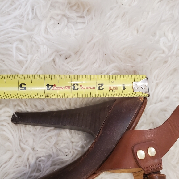 STEVE MADDEN|Womens brown leather platform sandals|  Size 7 - Picture 6 of 7